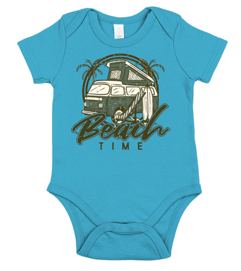 Beach Time on The Beach Short Sleeve Baby One-Piece