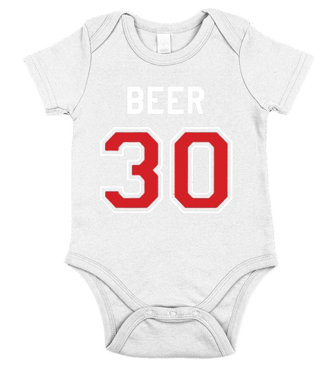 Beer 30 Athlete Uniform Jersey Gag shirt Short Sleeve Baby One-Piece