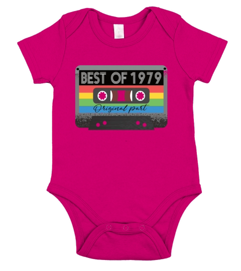 Best Of 1979 Vintage Cassette Retro Birthday Short Sleeve Baby One-Piece