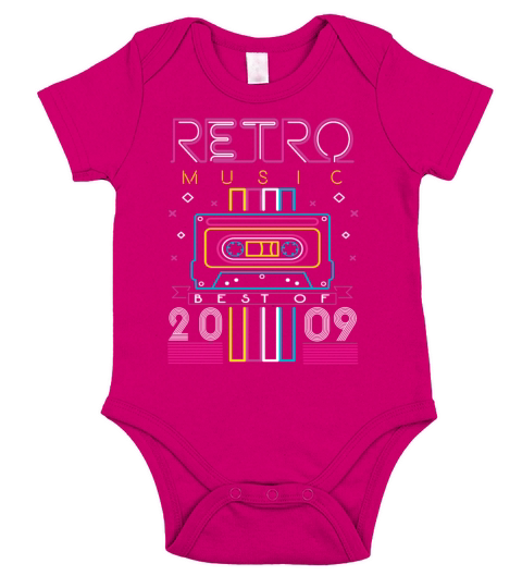 Best Of 2009 Retro Cassette Vintage Birthday Short Sleeve Baby One-Piece