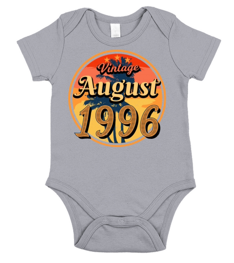 Birth Month August 1996 Short Sleeve Baby One-Piece
