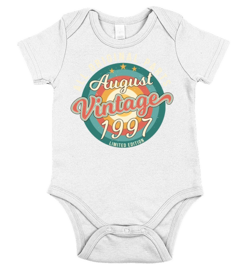 Birth Month August 1997 Short Sleeve Baby One-Piece