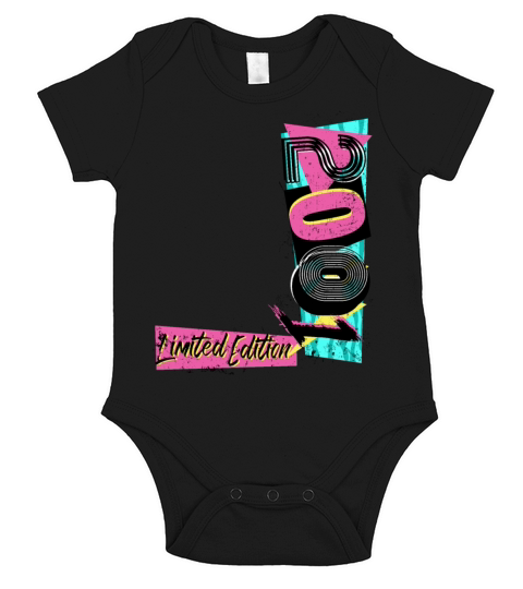 Birth year 2001 Birthday 80s 90s Limited Edition Short Sleeve Baby One-Piece