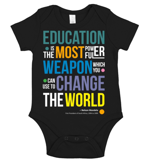 Black History Quote with Mandela Short Sleeve Baby One-Piece