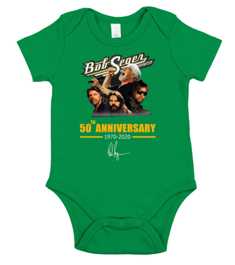 Bob Seger 50th Anniversary 1970-2020 Signature shirt Short Sleeve Baby One-Piece