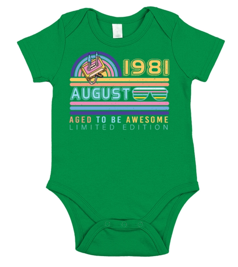 Building Year 1981 In August Short Sleeve Baby One-Piece