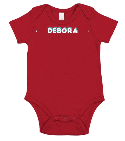 Debora Name - Funny Name Debora 80s theme Short Sleeve Baby One-Piece