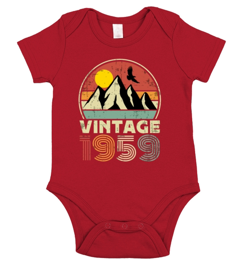 Funny Birthday Born in 1959 Limited Edition Short Sleeve Baby One-Piece