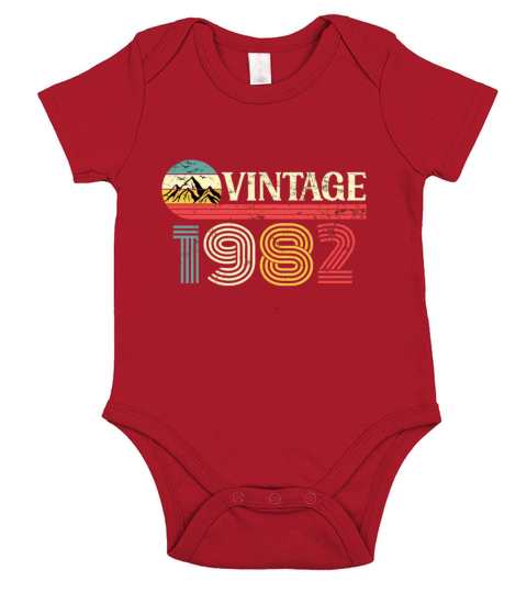 Funny Birthday Born in 1982 Limited Edition Short Sleeve Baby One-Piece