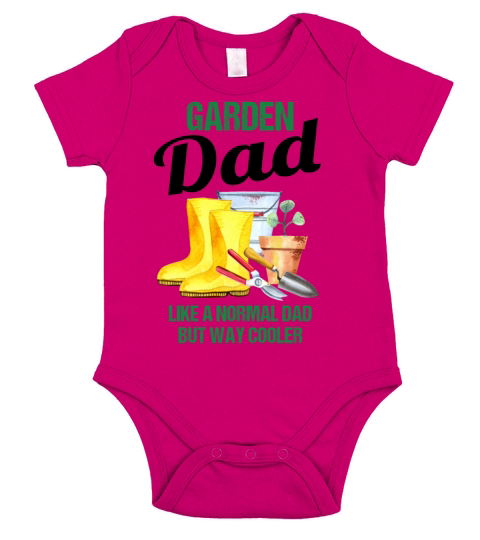 Garden Dad Funny Quote Gift Men Short Sleeve Baby One-Piece