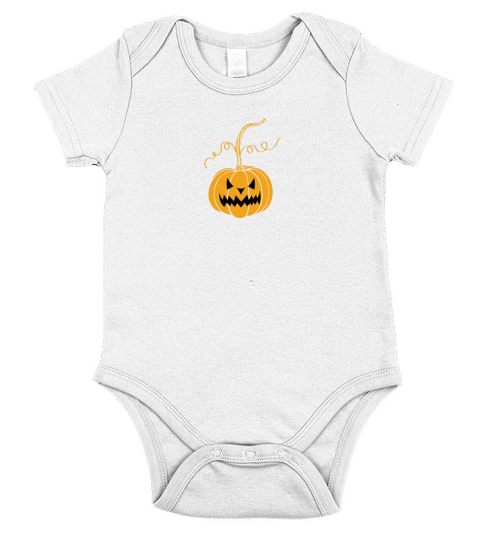 HALLOWEEN PUMPKIN  JACK FULL Short Sleeve Baby One-Piece