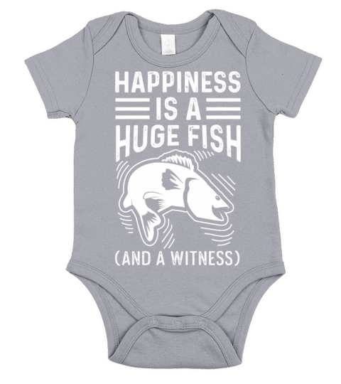 Huge Fish Fisherman Or Ice Fisher Gift Short Sleeve Baby One-Piece