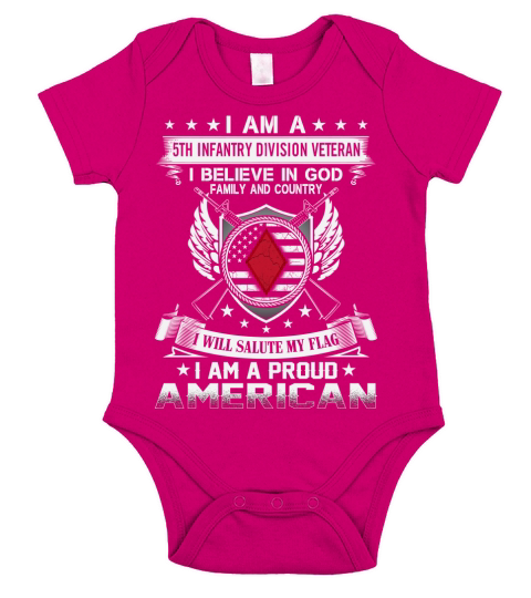 I AM A 5TH INFANTRY DIVISION VETERAN Short Sleeve Baby One-Piece
