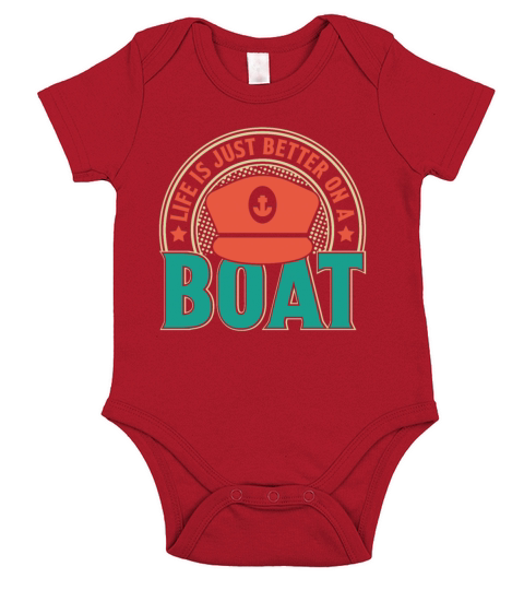Life is Just Boat Owner Captain Nautical Boating S Short Sleeve Baby One-Piece