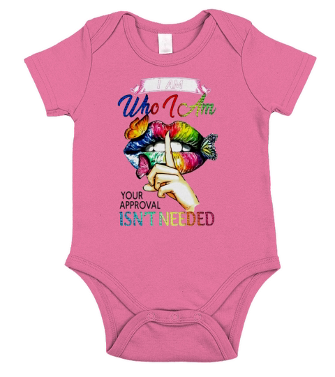 Lips butterfly i am who i am your approval isn’t needed shirt Short Sleeve Baby One-Piece