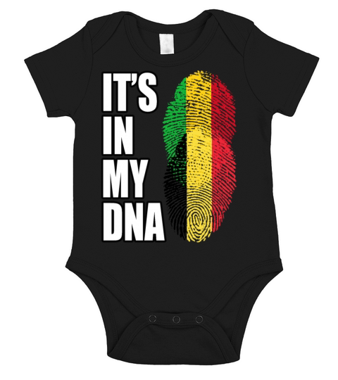 Malian And Belgian Mix Heritage DNA Flag Short Sleeve Baby One-Piece