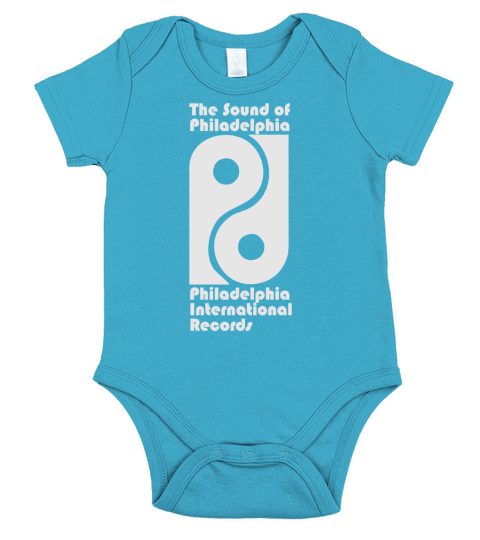 Philadelphia International Records Hoodie Short Sleeve Baby One-Piece