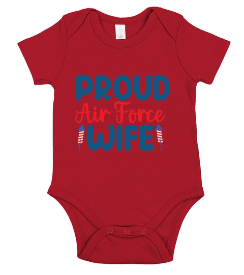 Proud Air Force Wife Short Sleeve Baby One-Piece