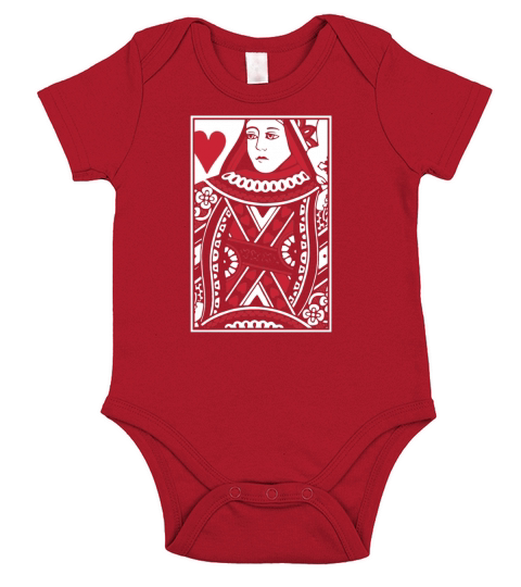 Queen of Hearts Womens T Shirts Short Sleeve Baby One-Piece