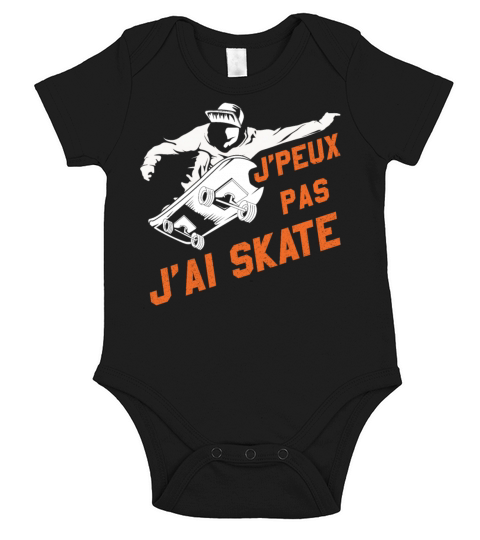 Skating Board Skate Skater Cannot I Skateboard Short Sleeve Baby One-Piece