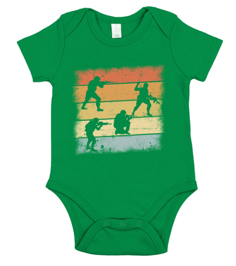 Soldier Retro Short Sleeve Baby One-Piece