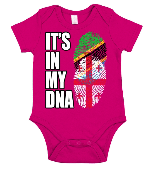 Tanzanian And Georgian Vintage Heritage DNA Flag Short Sleeve Baby One-Piece