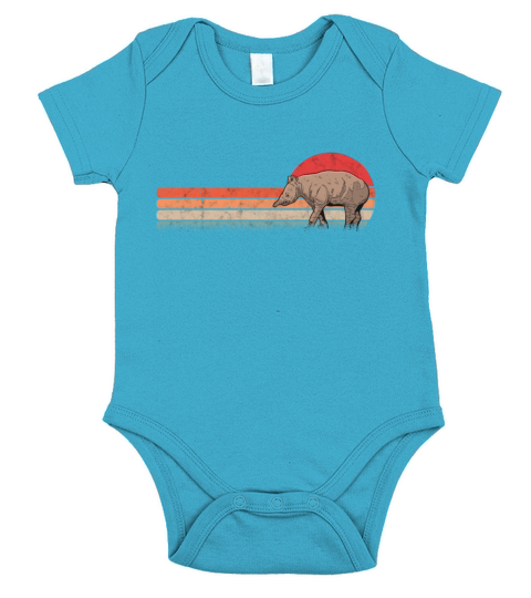 Tapir Retro Flatland Vintage Short Sleeve Baby One-Piece