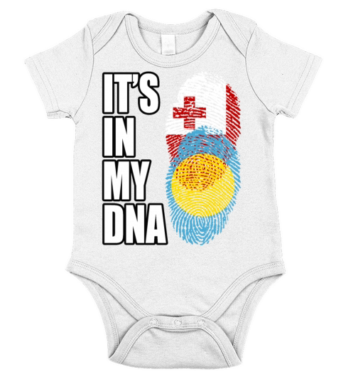 Tongan And Palauan Mix Heritage DNA Flag Short Sleeve Baby One-Piece