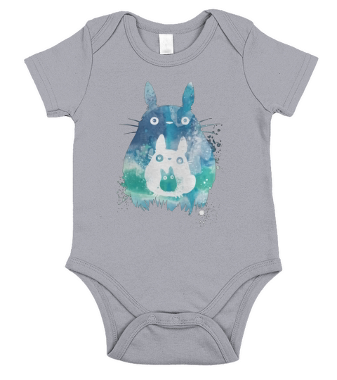 Totoro with Mini Totoros Short Sleeve Baby One-Piece