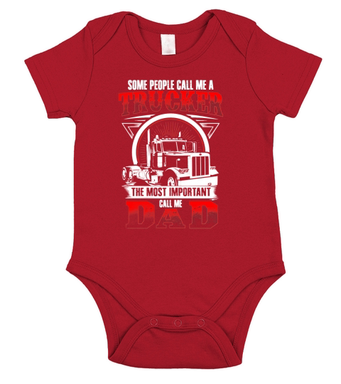 Trucker Most Important Call Dad Fathers Day Short Sleeve Baby One-Piece
