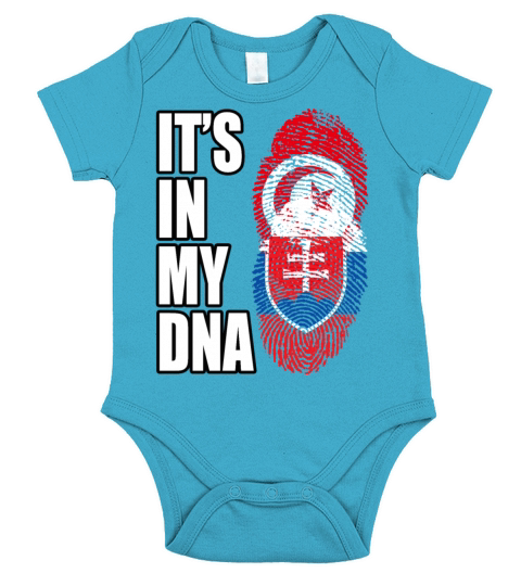 Tunisian And Slovak Mix Heritage DNA Flag Short Sleeve Baby One-Piece