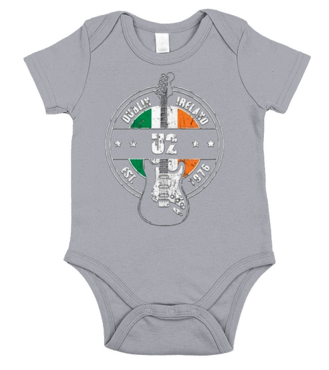 U2 Dublin Ireland Est 1976 guitarist Short Sleeve Baby One-Piece