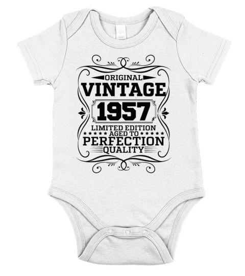 Vintage 1957 Original Limited Edition Short Sleeve Baby One-Piece
