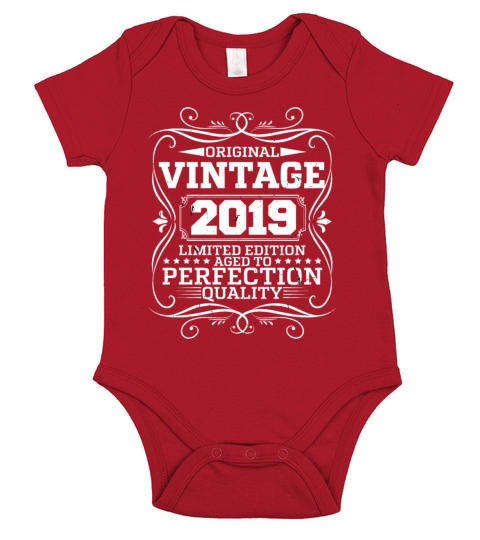 Vintage 2019 Original Limited Edition Short Sleeve Baby One-Piece