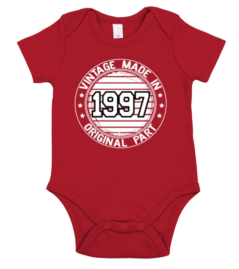 Vintage Made In 1997 Original Part Birthday 1997 Short Sleeve Baby One-Piece
