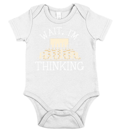 Wait Im Thinking Grandmaster Board Game Chess Short Sleeve Baby One-Piece