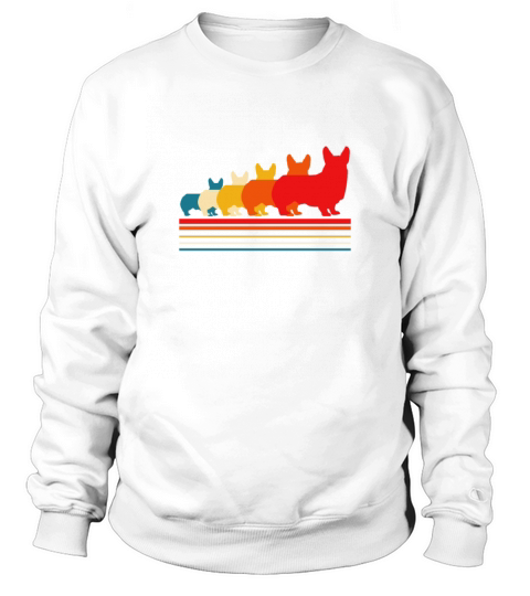 Corgi Silhoutte Retro Vintage Sweatshirt Unisex
