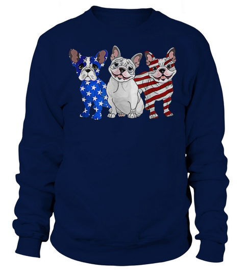 French Bulldog American Flag Patriotic Dog Sweatshirt Unisex