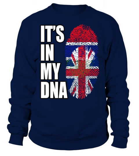 Gambian And British Mix Heritage DNA Flag Sweatshirt Unisex