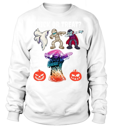 Halloween dabbing Trick or Treat October pumkin 2 Sweatshirt Unisex
