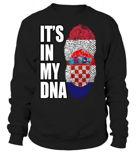 Hungarian And Croatian Mix Heritage DNA Flag Sweatshirt Unisex