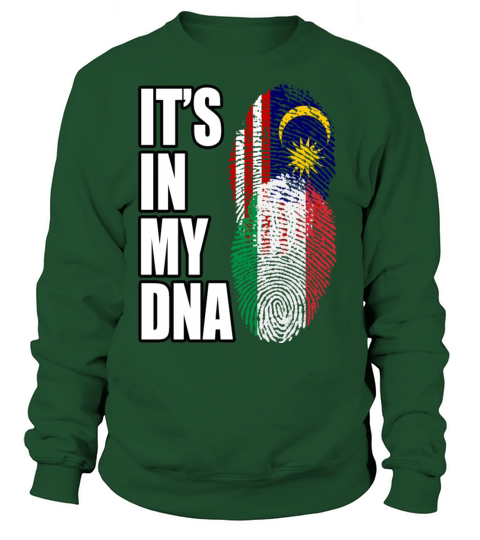 Malaysian And Italian Mix Heritage DNA Flag Sweatshirt Unisex