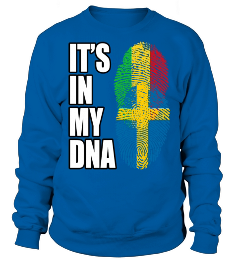 Malian And Swedish Mix Heritage DNA Flag Sweatshirt Unisex