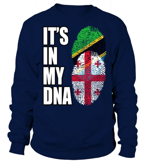 Tanzanian And Georgian Vintage Heritage DNA Flag Sweatshirt Unisex