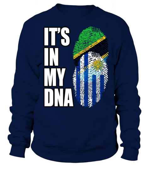 Tanzanian And Uruguayan Vintage Heritage DNA Flag Sweatshirt Unisex