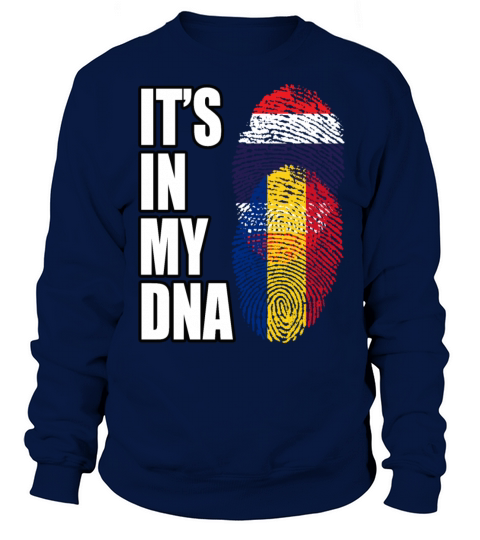Thai And Romanian Vintage Heritage DNA Flag Sweatshirt Unisex