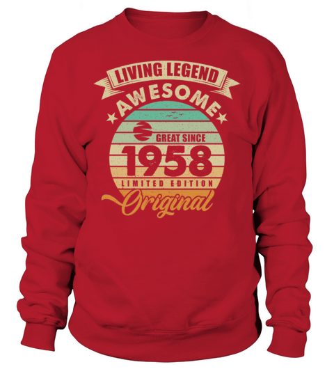 Vintaga 1958 Birthday Sweatshirt Unisex
