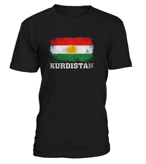 Drapeau kurde du Kurdistan T-shirt à l&#39;aspect vieilli vieilli T-Shirt Unisex