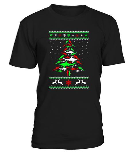 Shark Christmas Tree T-Shirt Unisex