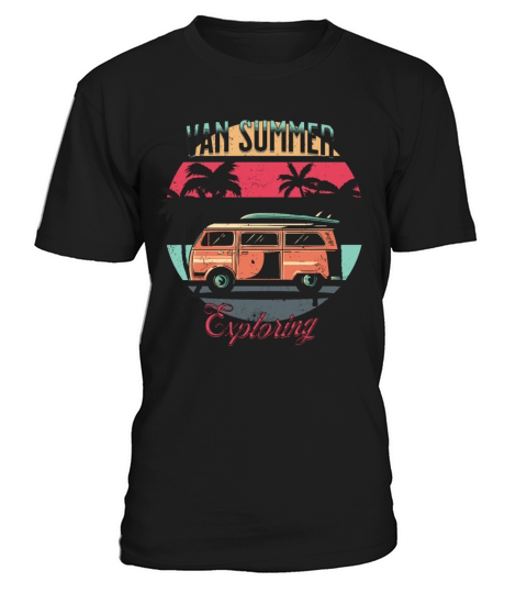 Van Summer Exploring Beach Holiday Vintage Sunset T-Shirt Unisex